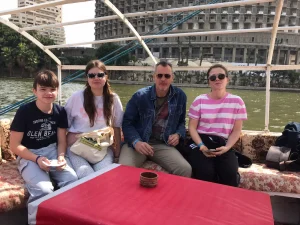 Clients on a private felucca river cruise to Hurghada