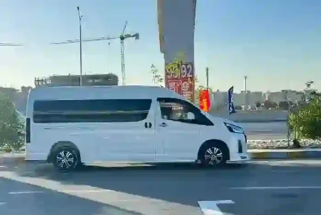 Modern AC minibus for small group Cairo tours (max 8 people).