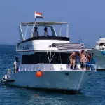 Guests on private boat trip in Red Sea with Hurghada private tours
