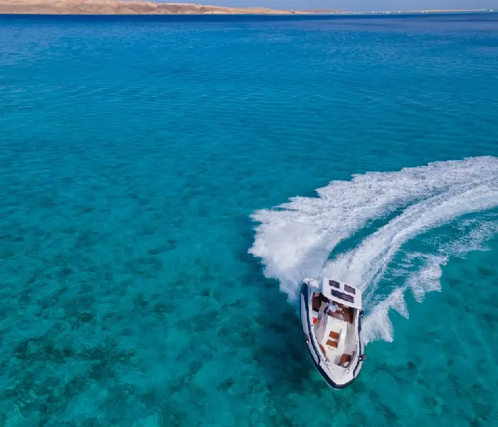 Luxury private speedboat Hurghada for family sea trips